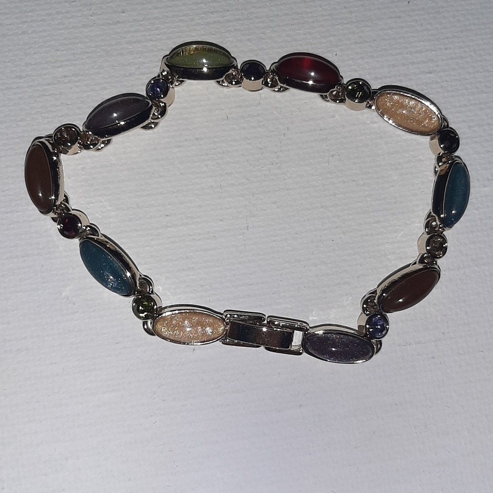Multicolored Silver Bracelet
